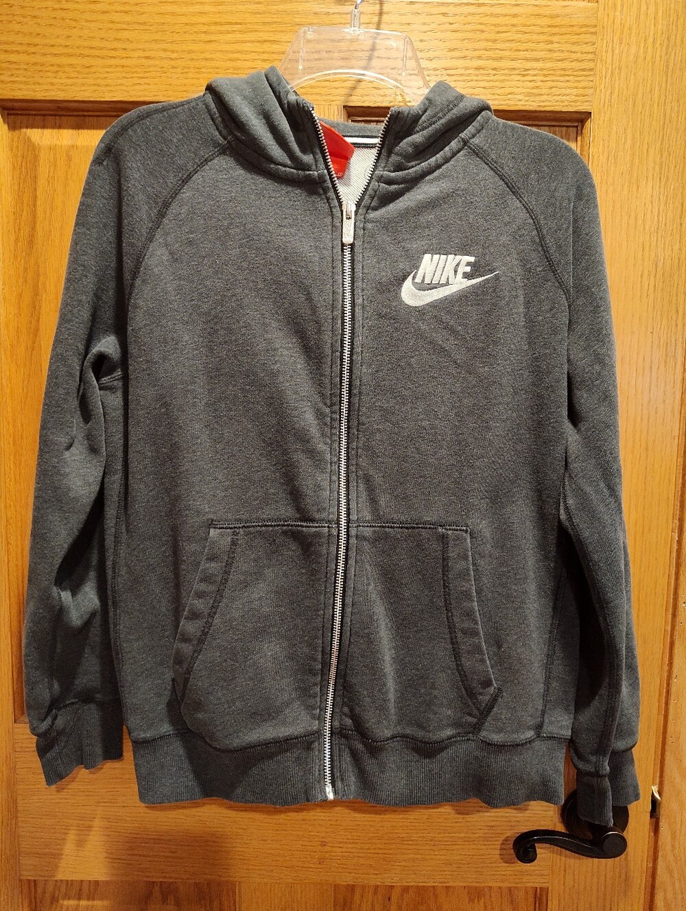 Nike Youth XL Dark Gray Full-Zip Hoodie